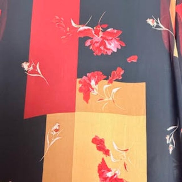 Calvin Klein Multicolor Floral Geometric Tunic Blouse Top Size Large - Picture 4 of 9
